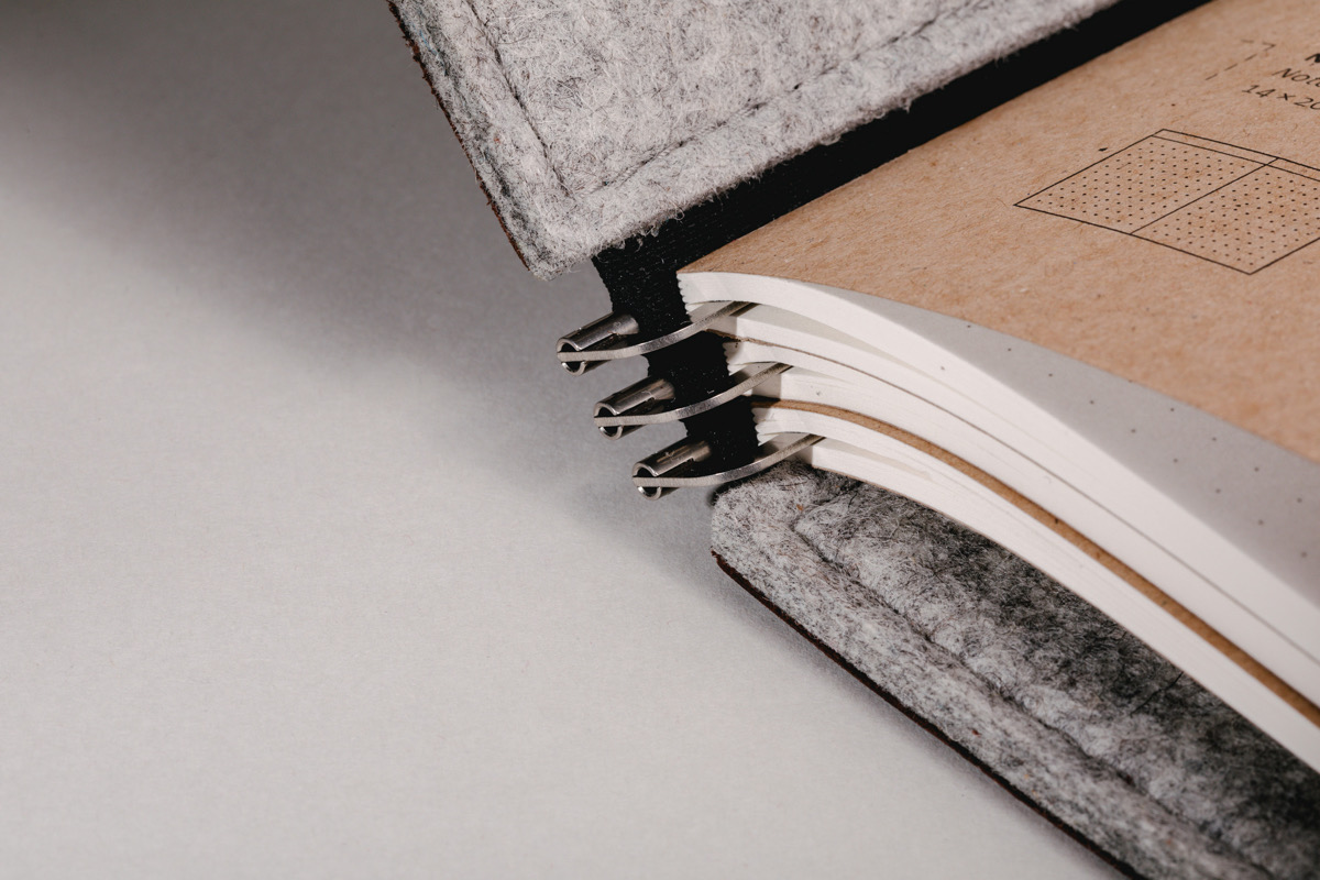 Roterfaden Taschenbegleiter BS_20 mit chromfreiem Glattleder, Merino Wollfilz und vielseitigen Innentaschen für perfekte Organisation.